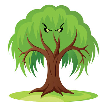 A angry willow tree. 