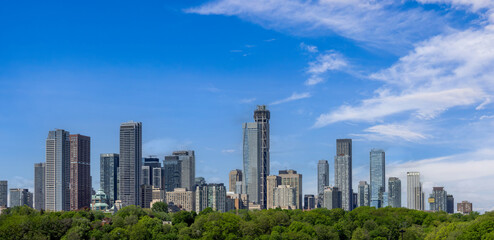 Obraz premium Toronto financial district skyline panorama with luxury condos and financial offices