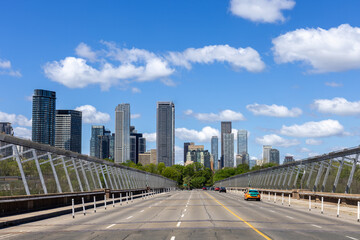 Obraz premium Toronto financial district skyline panorama with luxury condos and financial offices