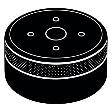 A beautiful echo dot smart speaker vector. 