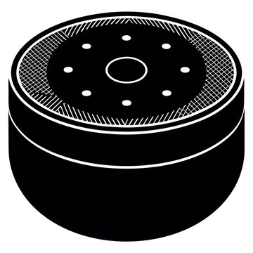 A beautiful echo dot smart speaker vector. 