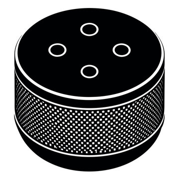 A beautiful echo dot smart speaker vector. 