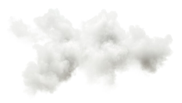 Soft white steam vapor clouds weather on transparent backgrounds 3d illustrations png