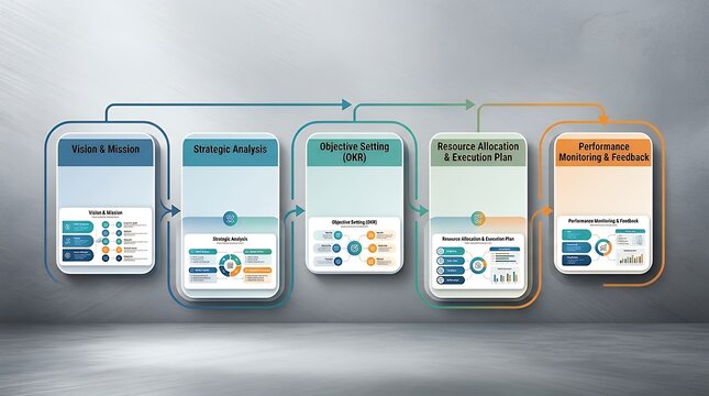 Business Planning Core Objectives Presentation Layout Diagram Business planning core objectives presentation layout diagram corporate vision and alignment methodology design with five stages