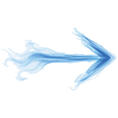 Fototapeta premium Blue Watercolor Arrow Illustration with Splash Effect