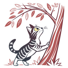 Obraz premium A cat vector design 