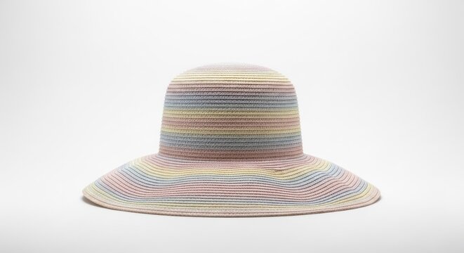 Wide Brim Striped Sun Hat for Women.