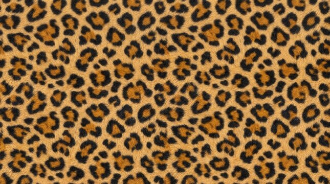 Leopard print seamless pattern suitable for wrapping materials, textile applications, and fabric design