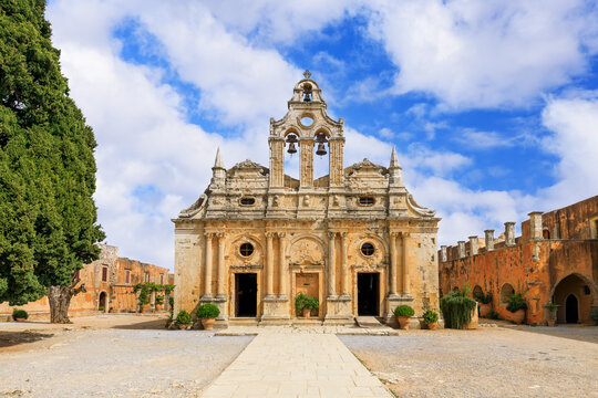 Crete island, Greece. The Arkadi Monastery near Rethymno.