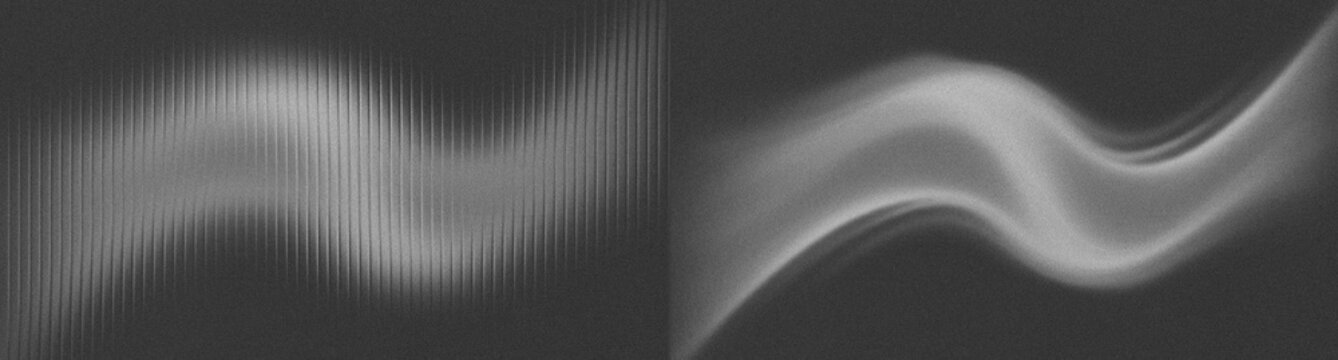 Grain monochrome noice overlay ribbed glass mono wave abstract background wallpaper texture for dynamic web backdrop banner