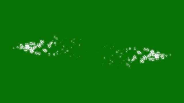 Glowing glitter burst sparkle overlay with magic dust, pixie dust path, sparkling glitter stars line, shining twinkle particle animation, bright green background effect. 4k