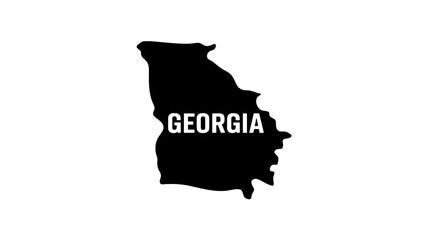 Georgia state silhouette with text inside on a white background © CREATIVIT.XO