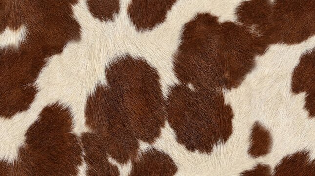 Realistic brown cowhide fur texture seamless animal skin pattern natural leather background