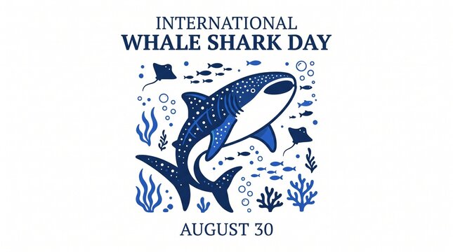 Whale shark illustration for international whale shark day