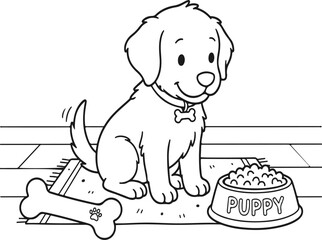 Puppy Dog Coloring Page design