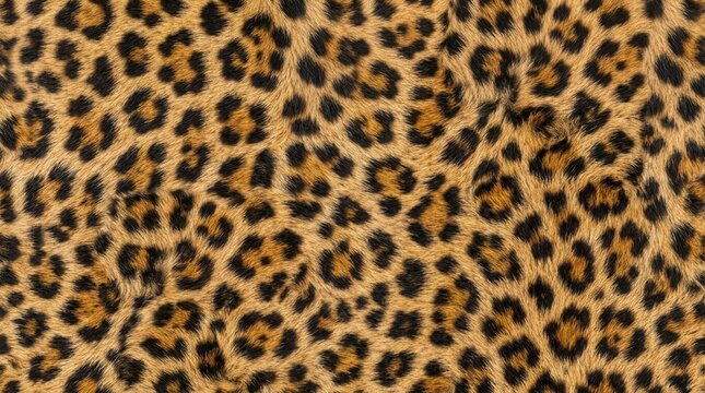 Fabric design and textile applications featuring a seamless leopard print pattern for wrapping materials