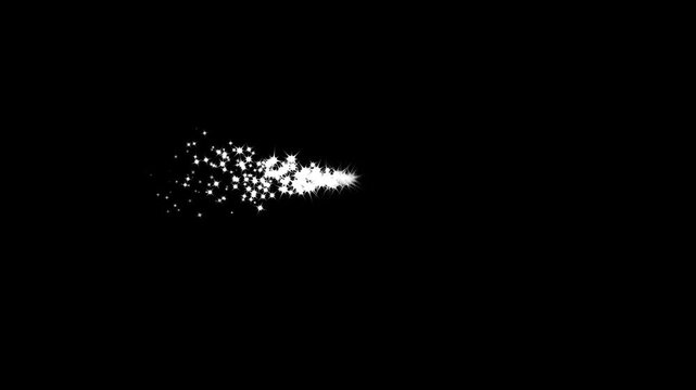 Glowing glitter stars circular sparkle animation, magic bokeh particles, glitter particle sparkling star effect, glowing white glitter overlay, chroma key black screen, seamless particle motion, 4K