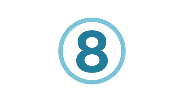 Number 8 in a Circle
