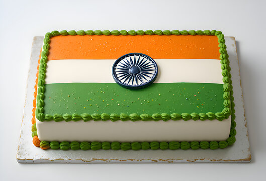 flag of india on cake