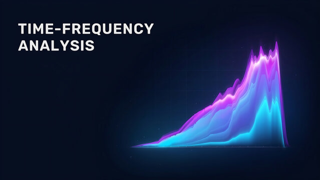Modern vibrant time frequency analysis graph depicting changes over time with colorful gradient lines showcasing data trends in technology fields