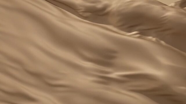 Ethereal white silk fabric sheets undulating in slow rhythmic motion creating vast sweeping curves for a calm luxury background footage