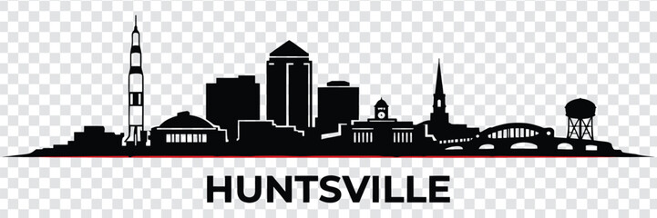 Huntsville alabama city skyline silhouette © MDShakiburRahman