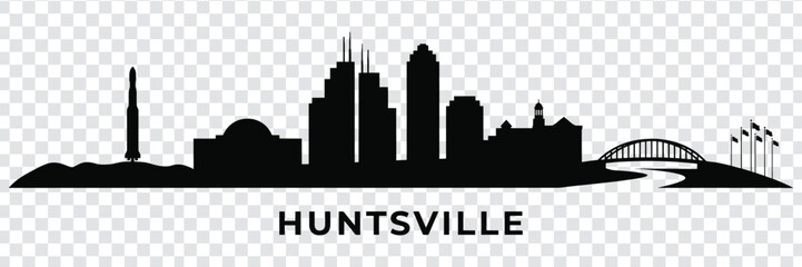 Fototapeta premium Huntsville alabama city skyline silhouette