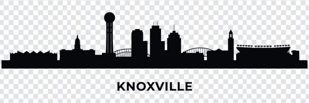 Knoxville tennessee city skyline silhouette, vector illustration