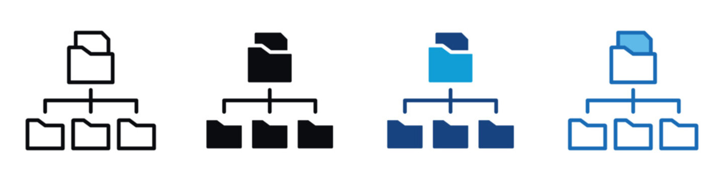 Data Classification Icon Set Multiple Style Of