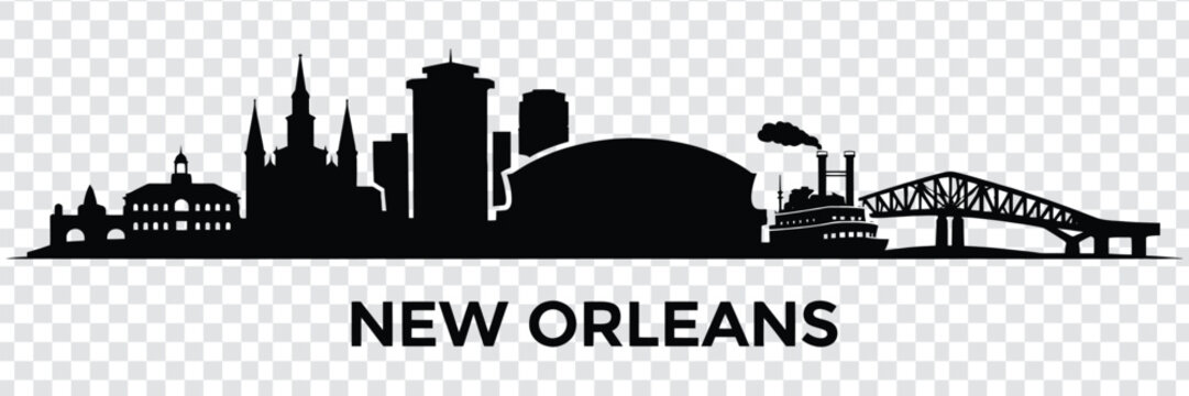 New orleans city skyline silhouette