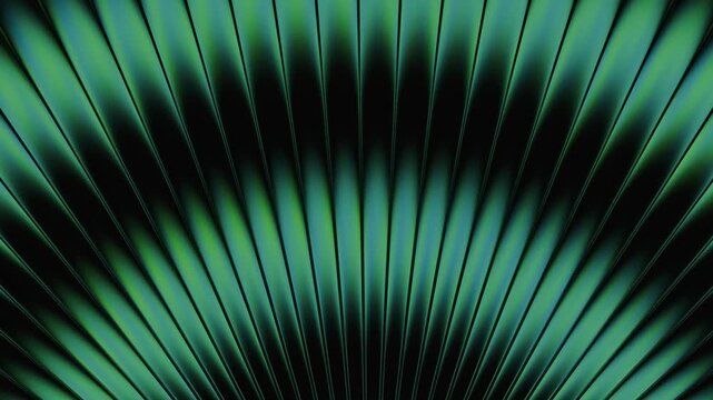 green doomsday Ribbed glass texture with glossy vertical waves. Frosted ribbed background with gradient effect. 3D lines and light create vertical premium corrugated reed metal and fluted waves.