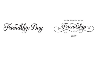 Obraz premium Friendship day celebration with elegant calligraphy text