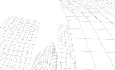 Fototapeta premium architectural buildings vector 3d illustration