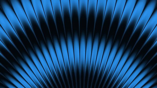 blue Ribbed glass texture with glossy vertical waves. Frosted ribbed background with gradient effect. 3D lines and light create vertical premium corrugated reed metal and fluted waves.