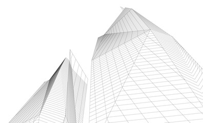 Fototapeta premium architectural buildings vector 3d illustration