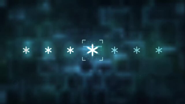 Green password encryption padlock cyber security data protection technology background loop