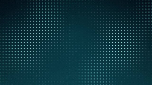 Teal glowing dot grid halftone pattern technology background loop