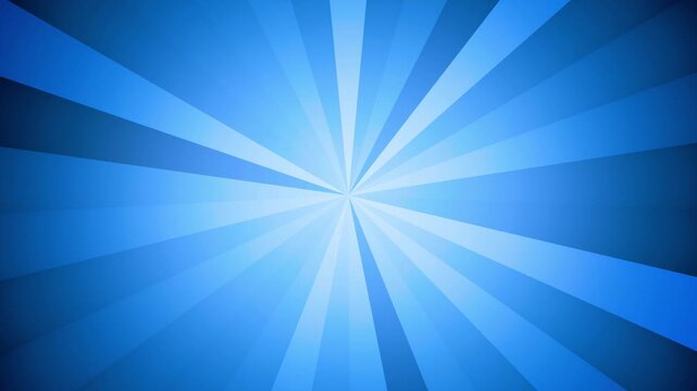 Repeating sunburst retro sun rays animation with random changes. Vintage style product background in blue colour for ads.
