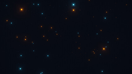 Deep space starfield with glowing stars and cosmic dust background © 88