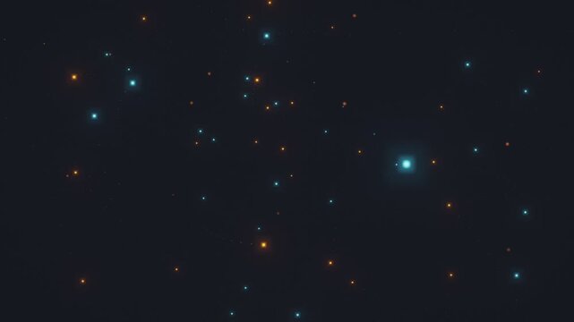 Deep space starfield with glowing stars and cosmic dust background loop
