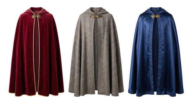Medieval fantasy hooded cloak and cape set