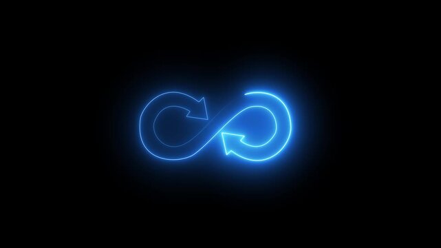Neon Software development updating.Agile programming and DevOps technology.System engineer and programming digital development. IT operations concept. Programmer working with computer code.4k