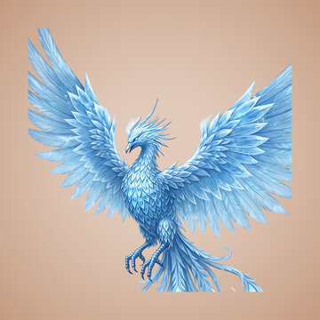 blue bird with wings