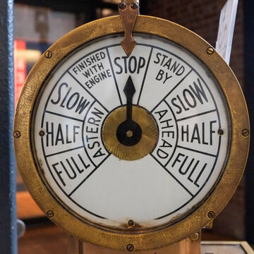 Ship Engine Telegraph Close Up