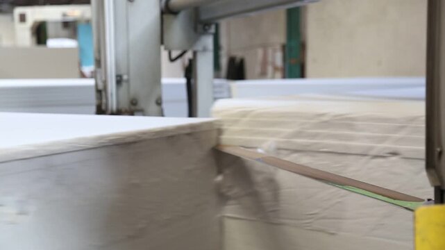 Industrial Foam Block Cutting Process