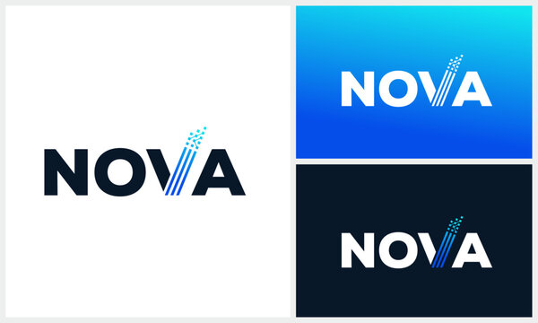 Nova typography word mark logo design inspiration