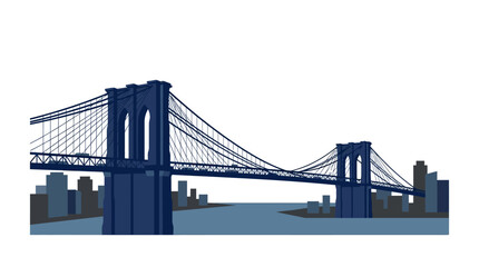 Fototapeta premium Brooklyn Bridge New York City Skyline Cityscape Landmark Travel Destination