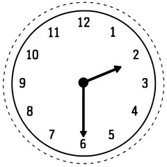Fototapeta premium Clock Time Craft Elements PNG | Individual Transparent Analog Clock Clipart Showing Different Times, Telling Time Clock Faces, Math Center Activities, Classroom Learning Resources & Printable Educatio