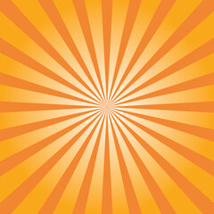 Fototapeta premium Abstract orange vector summer ray sunburst hot sunrise wallpaper background.