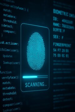 Fingerprint scanning technology on digital interface